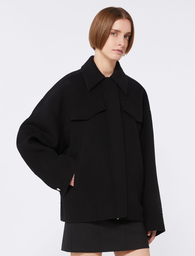 Double-faced wool pea coat - BLACK - Sportmax - 4