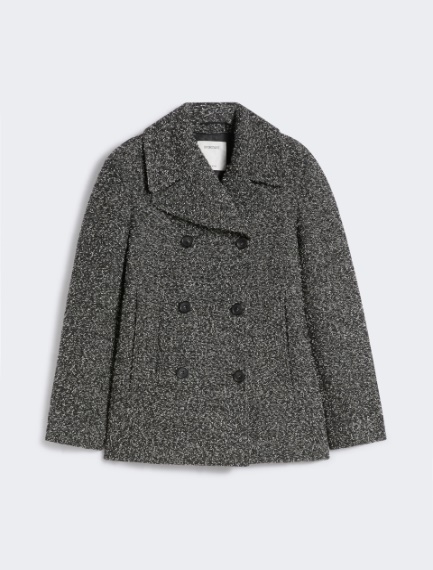 Double-breasted wool heavy jacket - BLACK - Sportmax