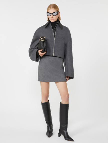 Low-rise mini skirt - DARK GREY - Sportmax
