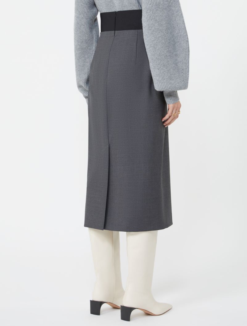 Skirt with a high-cut elasticated waist - DARK GREY - Sportmax - 3