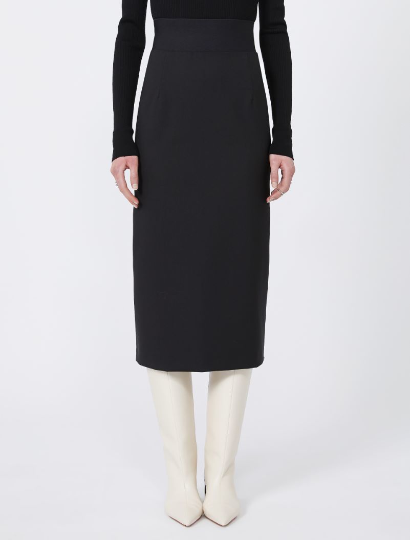 Skirt with a high-cut elasticated waist - BLACK - Sportmax - 2