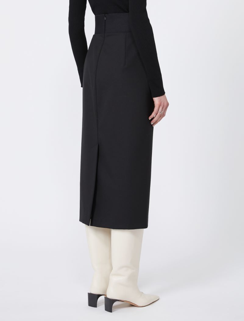 Skirt with a high-cut elasticated waist - BLACK - Sportmax - 3