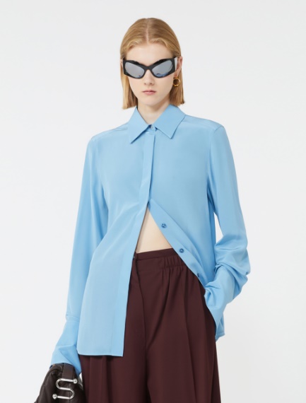 Camicia in seta - AZZURRO - Sportmax