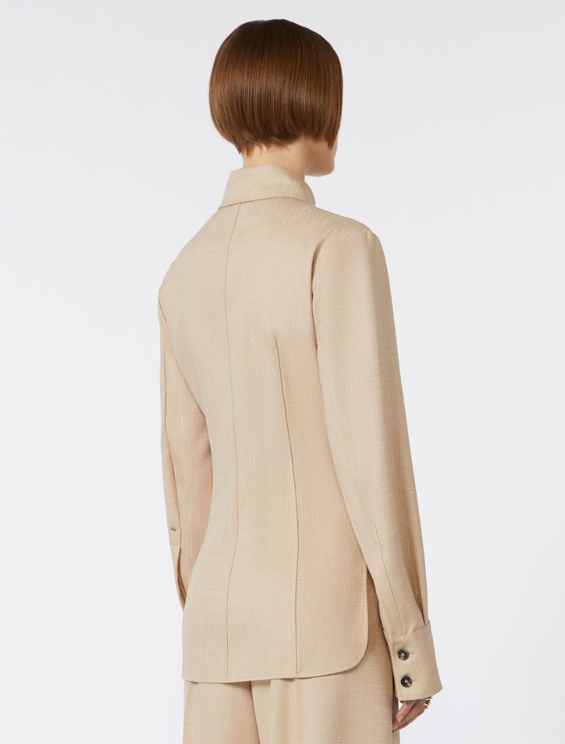 Wool-blend shirt - BEIGE - Sportmax - 3