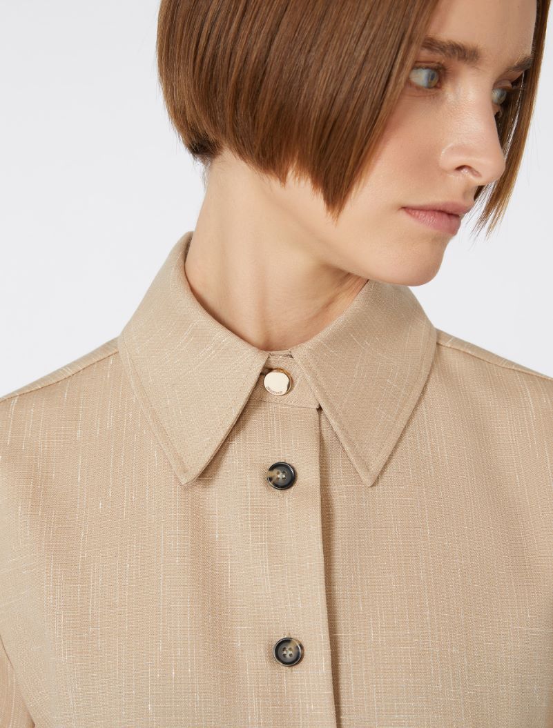 Wool-blend shirt - BEIGE - Sportmax - 4