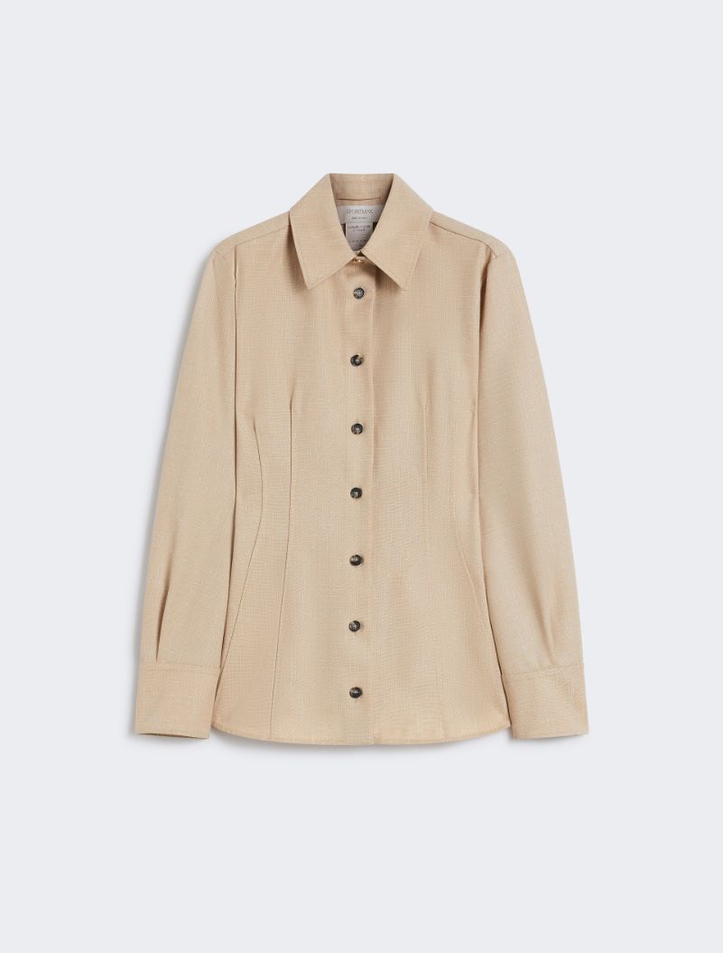 Wool-blend shirt - BEIGE - Sportmax - 6