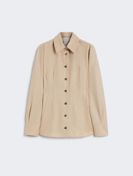 Wool-blend shirt - BEIGE - Sportmax - 6