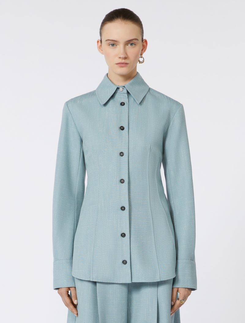 Wool-blend shirt - LIGHT BLUE - Sportmax - 2