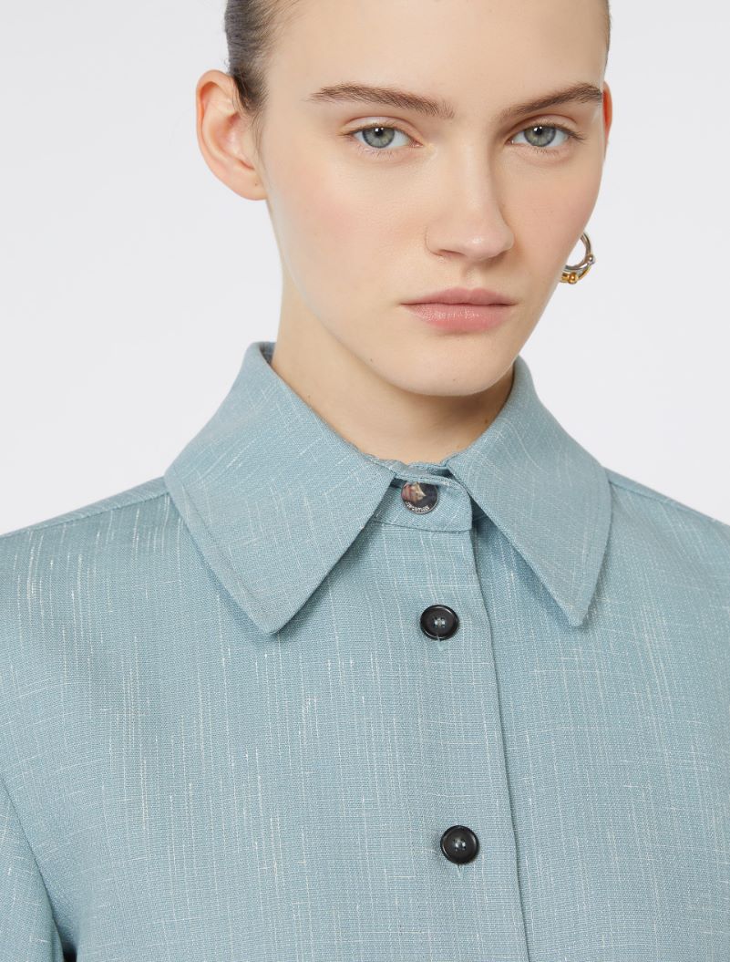 Wool-blend shirt - LIGHT BLUE - Sportmax - 4
