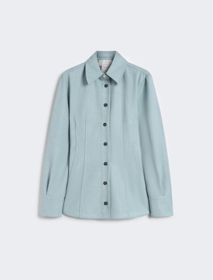 Wool-blend shirt - LIGHT BLUE - Sportmax
