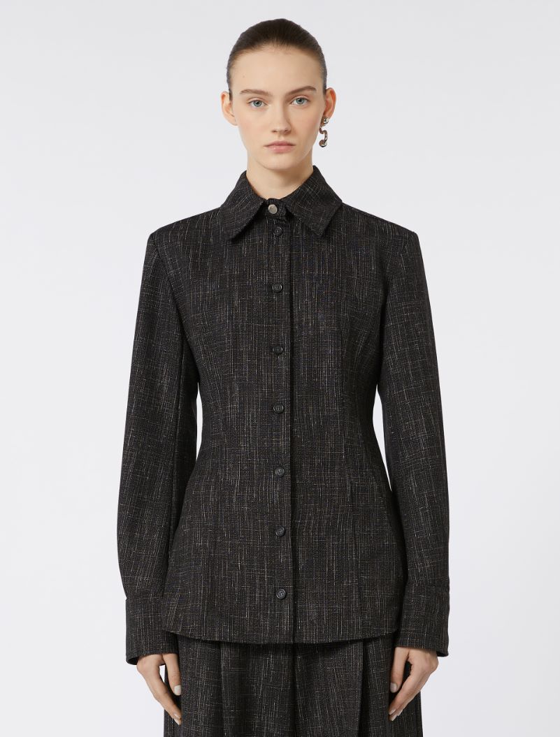 Wool-blend shirt - BLACK - Sportmax - 2