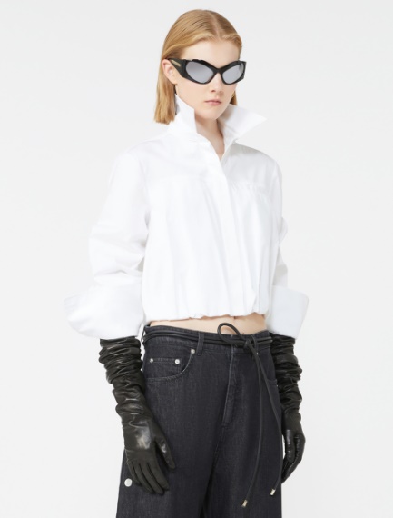 Camicia boxy in cotone - BIANCO OTTICO - Sportmax