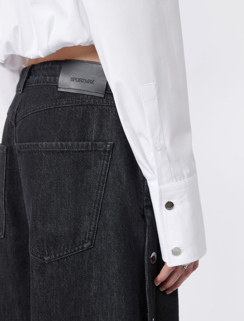 Boxy-fit cotton shirt - OPTICAL WHITE - Sportmax - 5