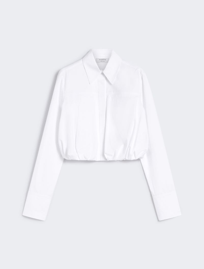 Boxy-fit cotton shirt - OPTICAL WHITE - Sportmax - 7