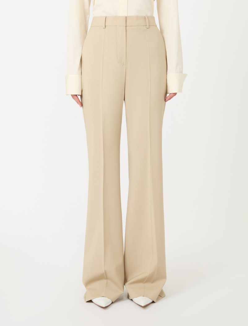Flared stretch wool trousers - MAKE UP NUDE - Sportmax - 2