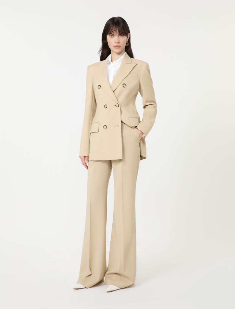 Flared stretch wool trousers - MAKE UP NUDE - Sportmax