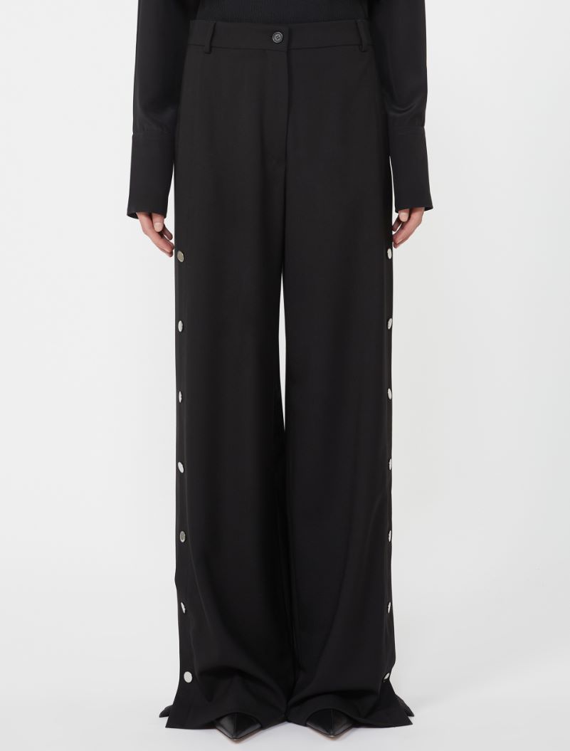Button-up wool trousers - BLACK - Sportmax - 2