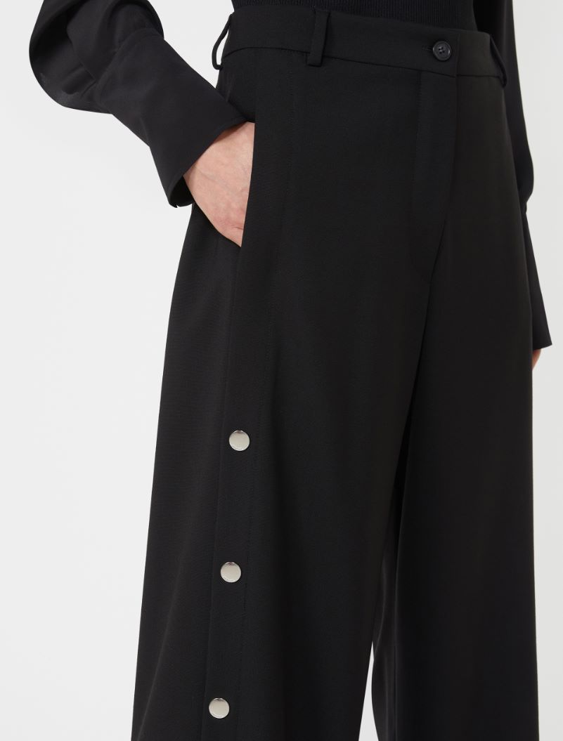 Button-up wool trousers - BLACK - Sportmax - 4