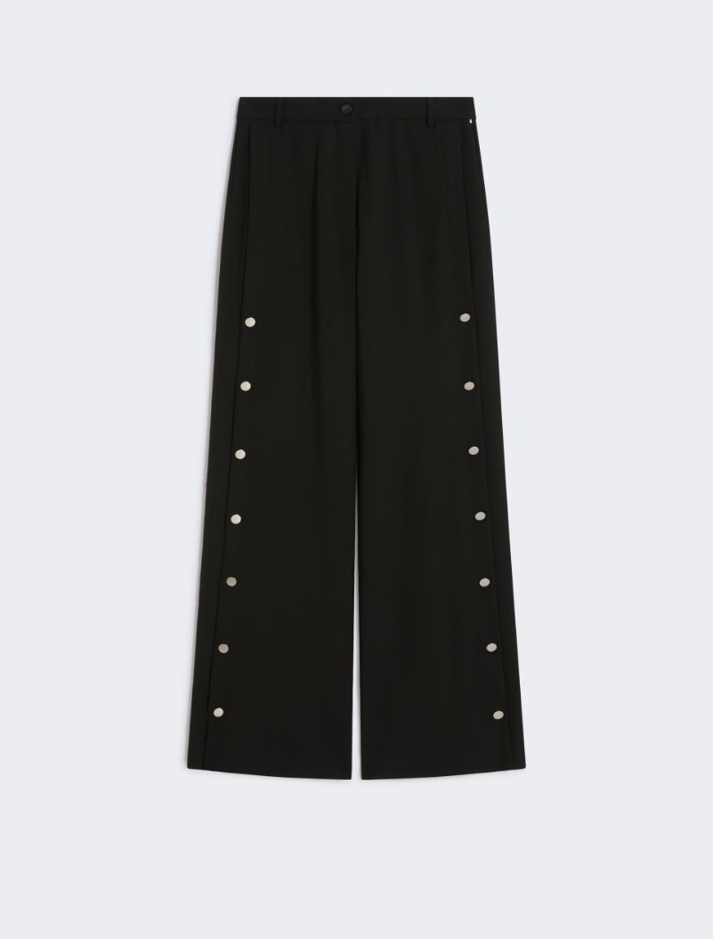 Button-up wool trousers - BLACK - Sportmax - 6