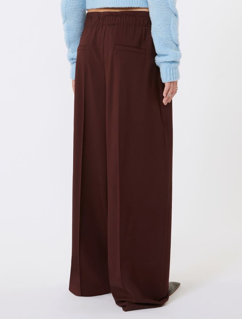 Wide-fit stretch wool trousers - WINE-COLOURED - Sportmax - 3