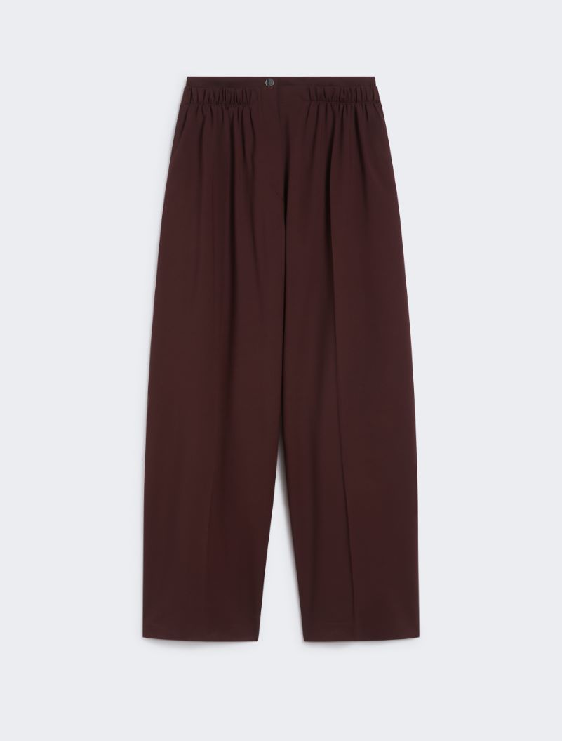 Wide-fit stretch wool trousers - WINE-COLOURED - Sportmax - 6