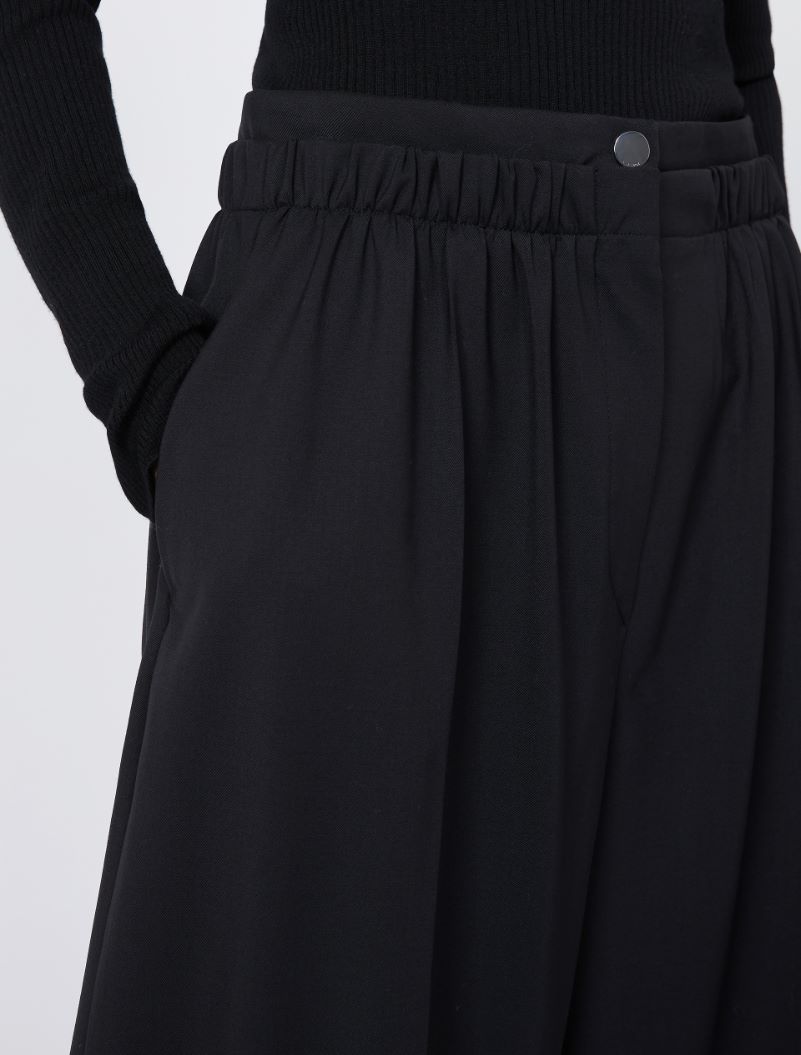 Wide-fit stretch wool trousers - BLACK - Sportmax - 4