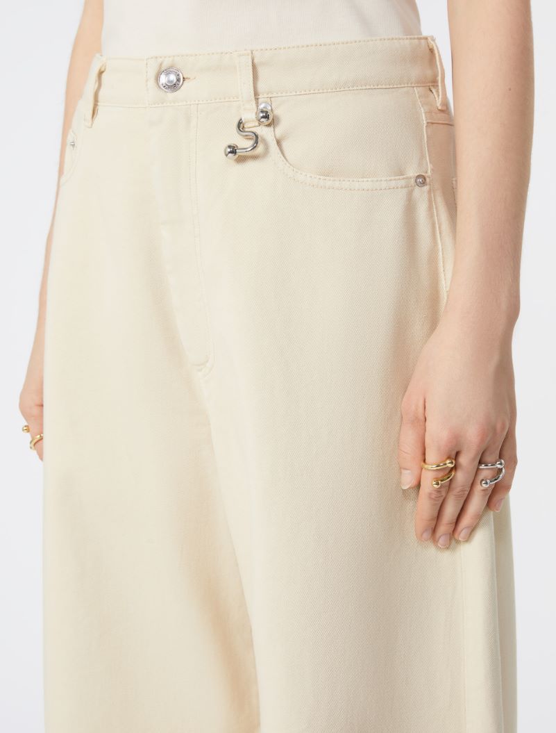 Oversize low-rise trousers - IVORY - Sportmax - 4