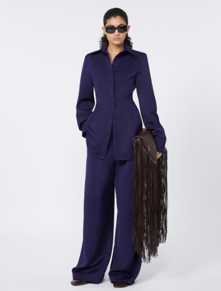 Oversize low-rise trousers - DARK VIOLET - Sportmax
