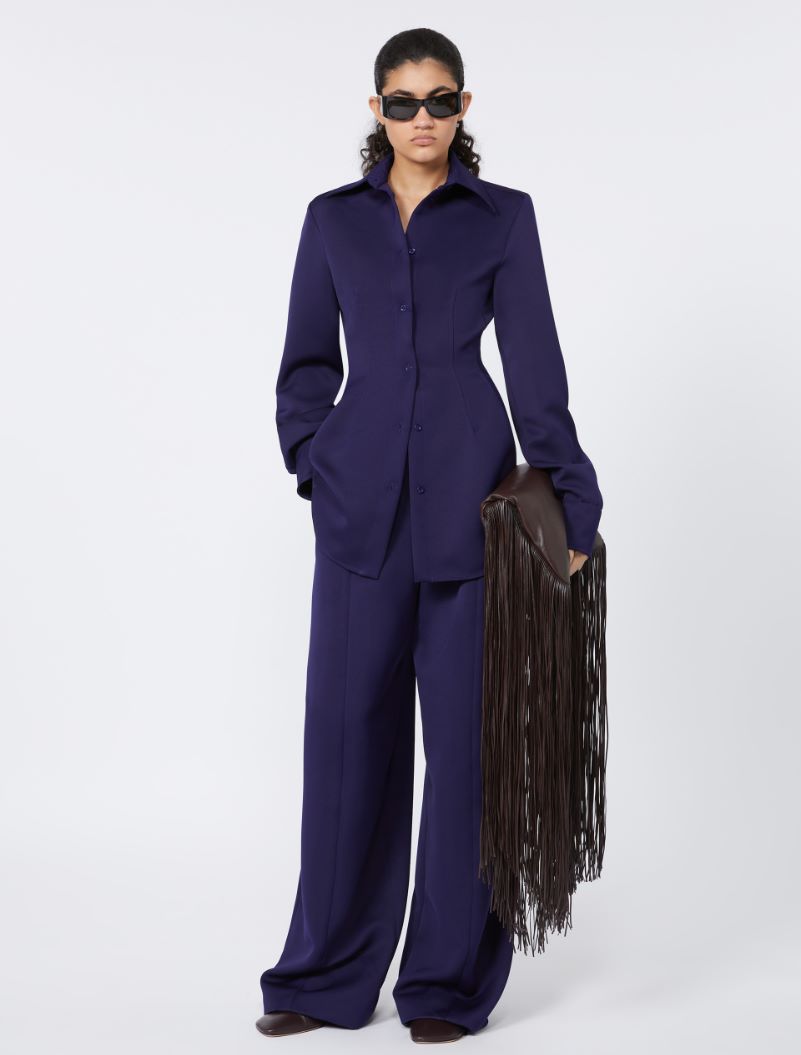 Oversize low-rise trousers - DARK VIOLET - Sportmax