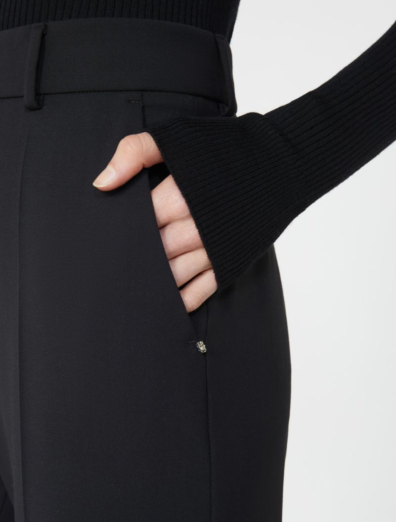 Slim flared trousers - BLACK - Sportmax - 4