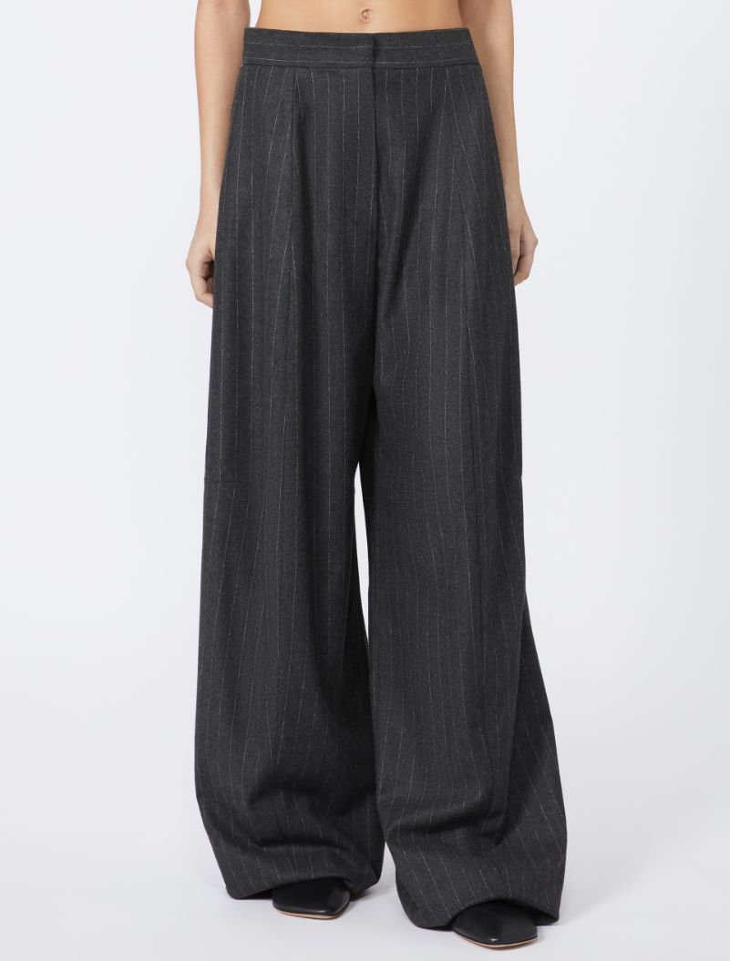 Wide, wool and viscose trousers - DARK GREY - Sportmax - 2