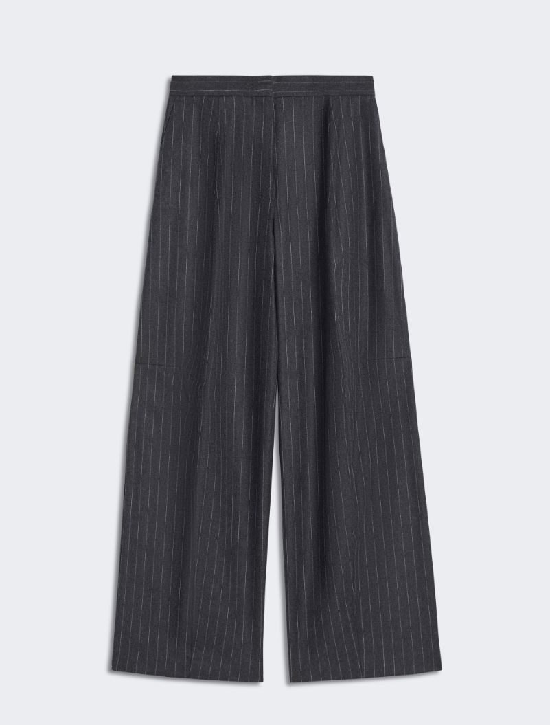 Wide, wool and viscose trousers - DARK GREY - Sportmax - 6