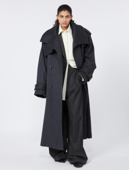 Wide, wool and viscose trousers - DARK GREY - Sportmax