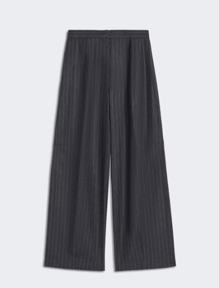 Wide, wool and viscose trousers - DARK GREY - Sportmax