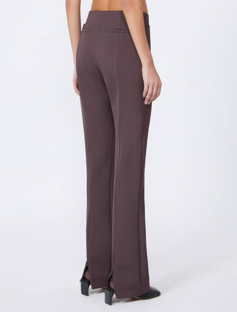 Slim trousers with asymmetrical belt - COFFEE - Sportmax - 3
