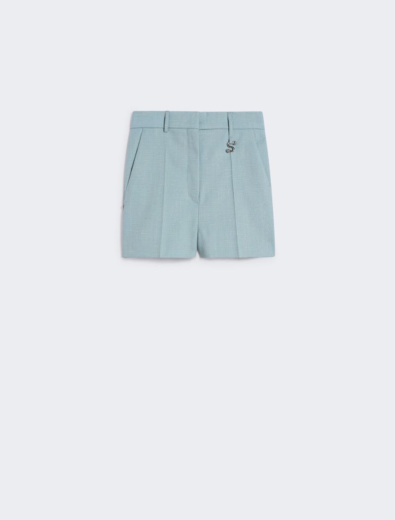 Wool and viscose shorts - LIGHT BLUE - Sportmax - 6