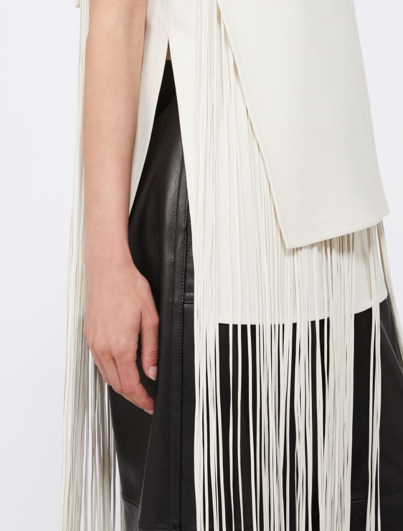 Sleeveless top with fringes - PINK - Sportmax - 4