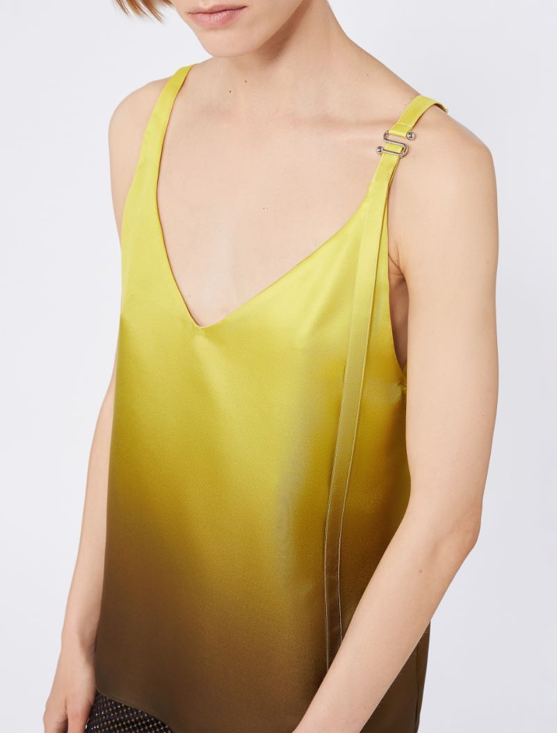 Ombré lingerie silk top - YELLOW - Sportmax - 5