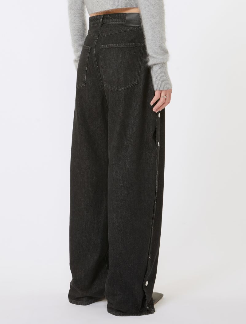 Button-up wide-leg jeans - BLACK - Sportmax - 3