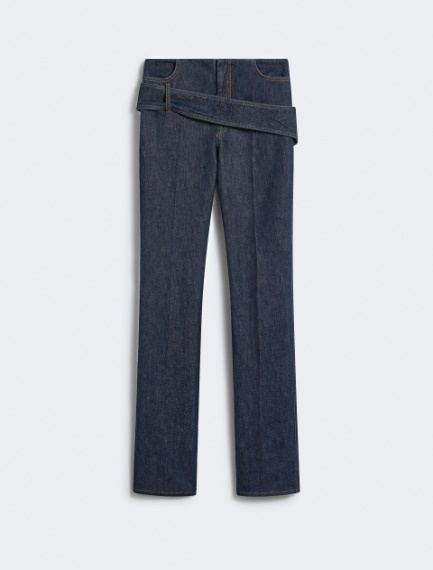 Pantalone aderente con cintura - RUNWAY - BLU - Sportmax