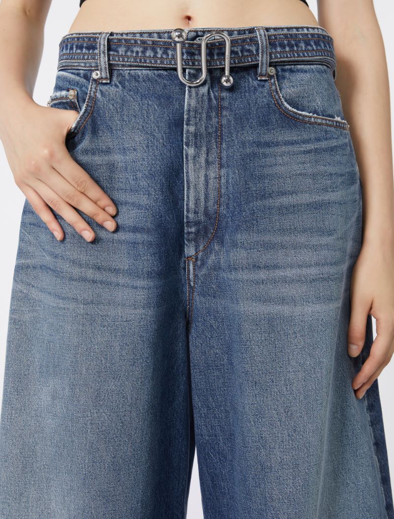 Oversize jeans with belt - MIDNIGHTBLUE - Sportmax - 4