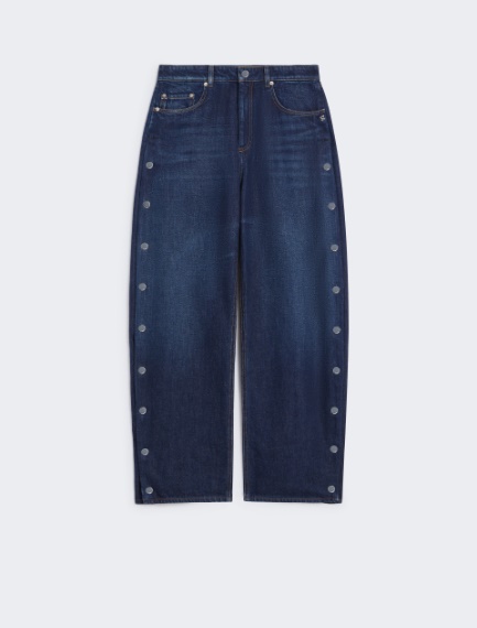 Jeans wide leg blu con bottoni - BLU NOTTE - Sportmax - 6