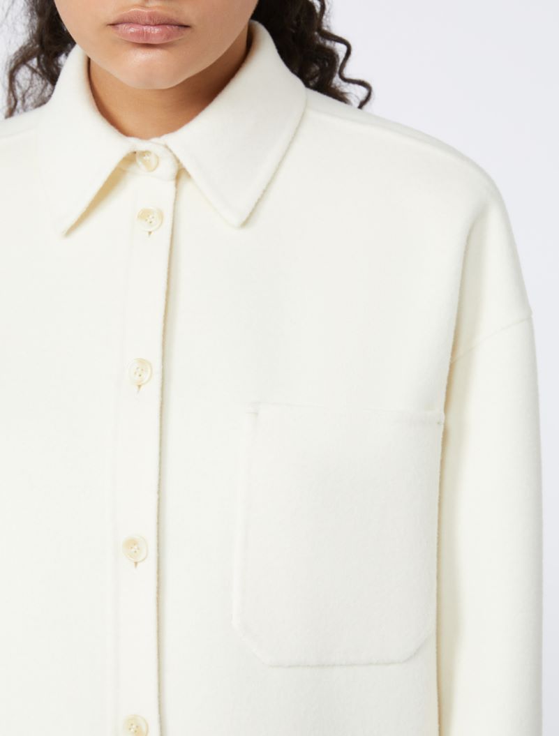 Oversized double cloth shirt - RUNWAY - MILK - Sportmax - 4