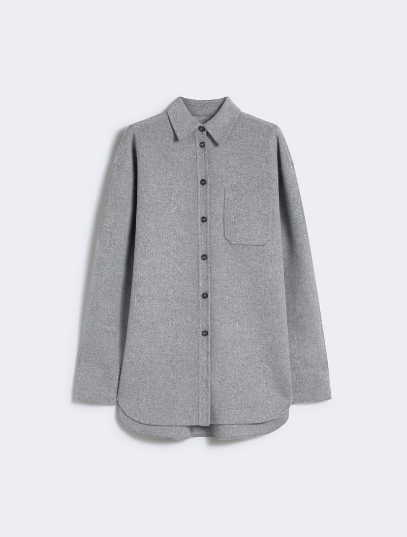 Oversized double cloth shirt - RUNWAY - MEDIUM GREY - Sportmax - 5