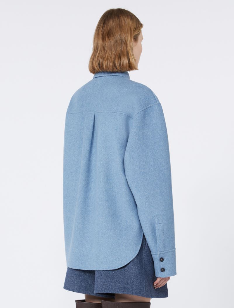 Oversized pure wool shirt - RUNWAY - LIGHT BLUE - Sportmax - 3