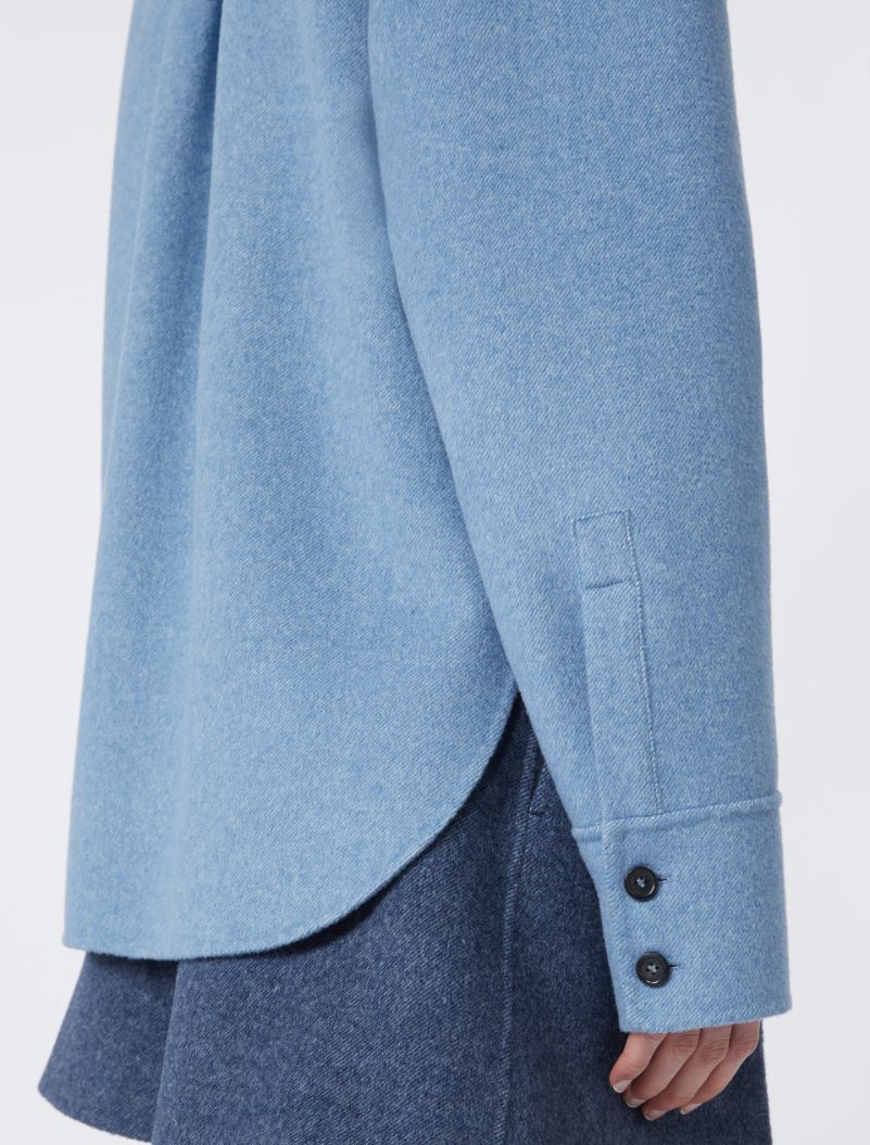 Oversized pure wool shirt - RUNWAY - LIGHT BLUE - Sportmax - 5