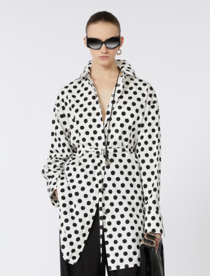 Casacca oversize in popeline - BIANCO - Sportmax