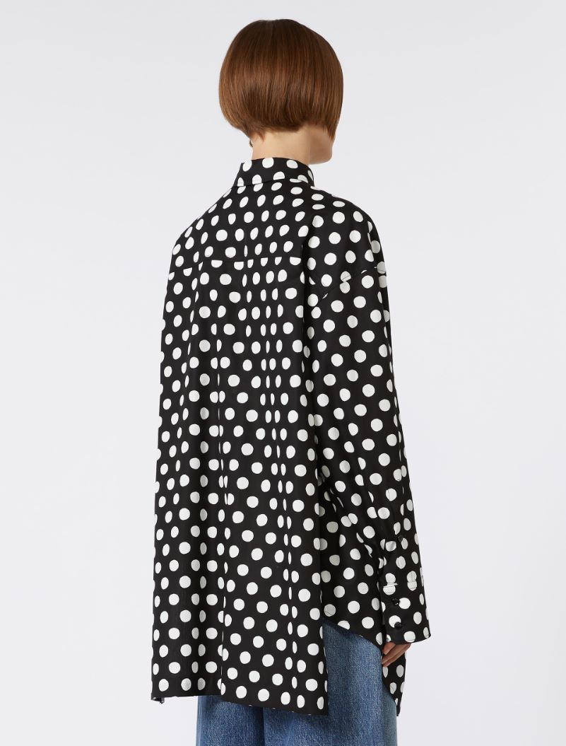 Oversized poplin tunic - BLACK - Sportmax - 3