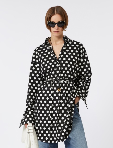 Casacca oversize in popeline - NERO - Sportmax