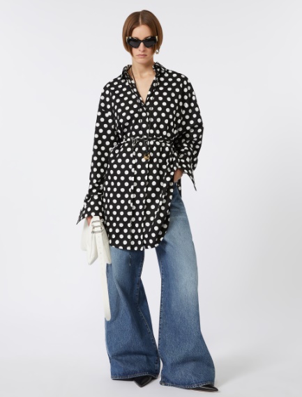 Oversized poplin tunic - BLACK - Sportmax